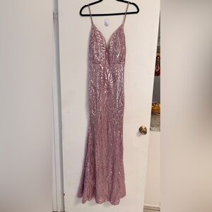Fashion Nova Sequin Floor Length Gown